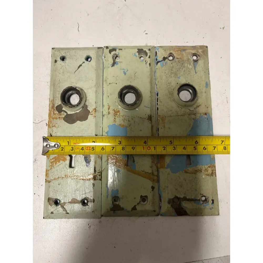 Vintage Metal Door Knob Back Plates Skeleton Key Antique